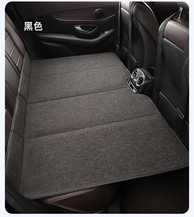 Car Folding Bed Cotton Linen Flax Travel Bed for Sedan Suv Non-Inflatable Folding Bed Portable Rear Seat Sleeping Pad