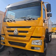 外贸出口 重汽豪沃平板拖车 375马力6x4 后八轮运输车