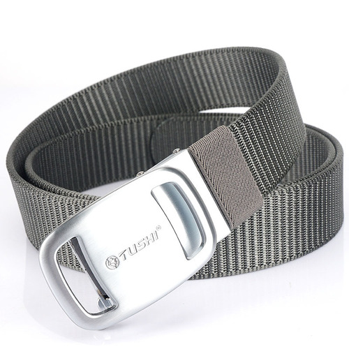New 3.5 toothless automatic buckle belt manufacturer nylon canvas belt outdoor leisure breathable belt wholesale