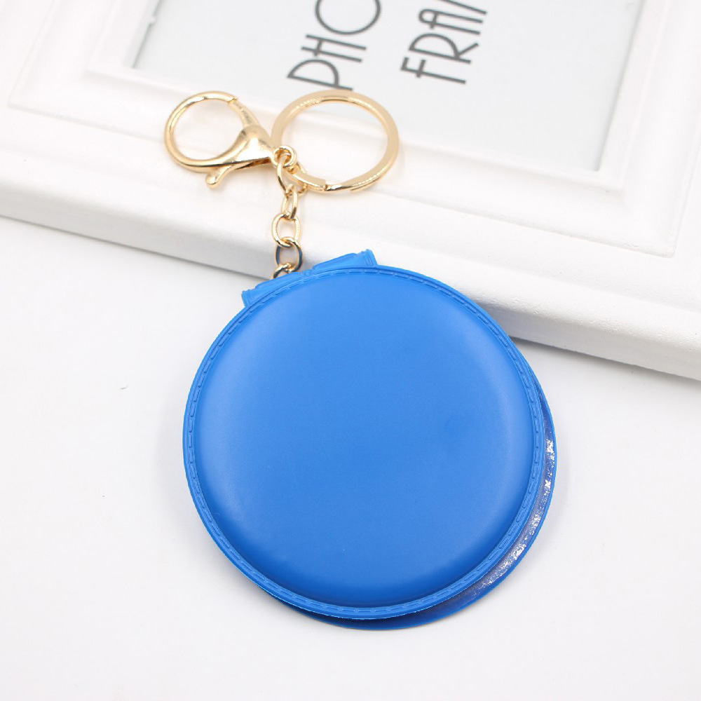 10-color Double-sided Small Mirror Bag Pendant Folding Makeup Small Makeup Mirror Ladies Boutique Gift Keychain display picture 1