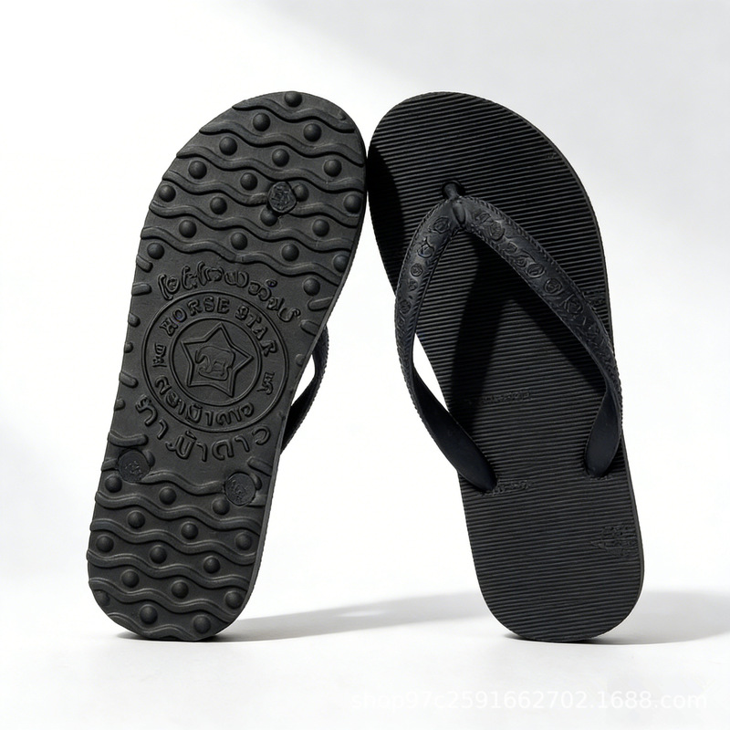 Xingma Flip-Flops Summer Men's Trendyy Outdoor Fashion Non-Slip Outer Travel Southern Old-Fashioned Rubber Flip-Flops