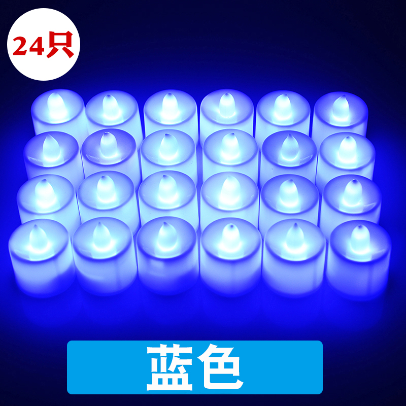 Electronic blue candle, 24 items