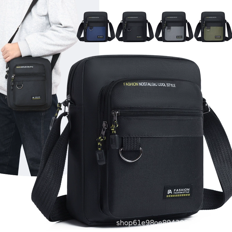 2025 Новый модный повседневный мужской кроссбоди-мешок, многослойный водонепроницаемый кошелек из оксфордской ткани, стильная мужская сумка через плечо