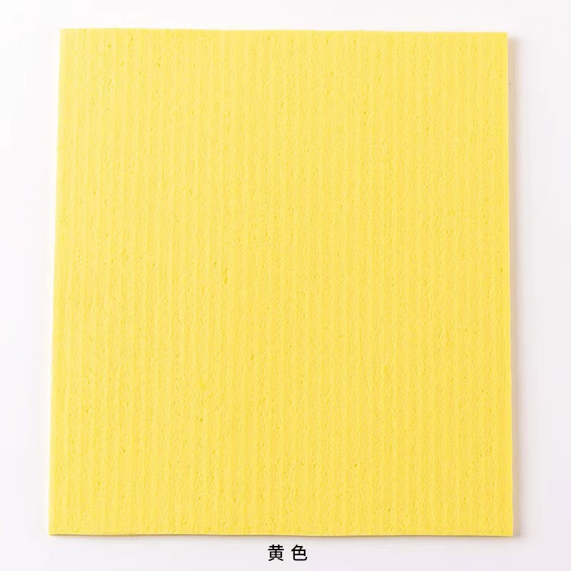 Paño húmedo de fibra de madera de color sólido doméstico imitación sueca toallas de lavaplatos de algodón de pulpa de madera comprimida