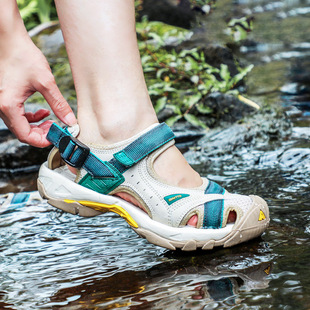 Humtu upstream shoes women's summer breathable non-slip soft bottom wading shoes sports closed toe sandals women's beach shoes