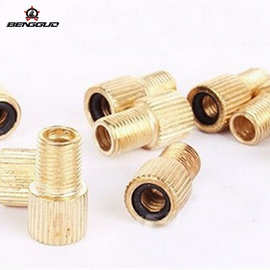 自行车气门山地车死飞转接头 法嘴转美嘴 气嘴转换嘴直纹纯铜