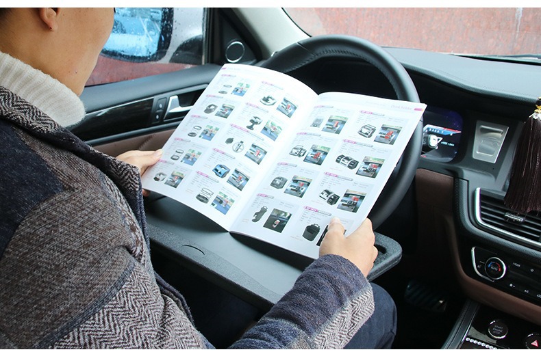 Car Steering Wheel Storage Rack Car Multi-function Dining Table Dinner Plate Car Office Desk Small Table Color Box Packaging