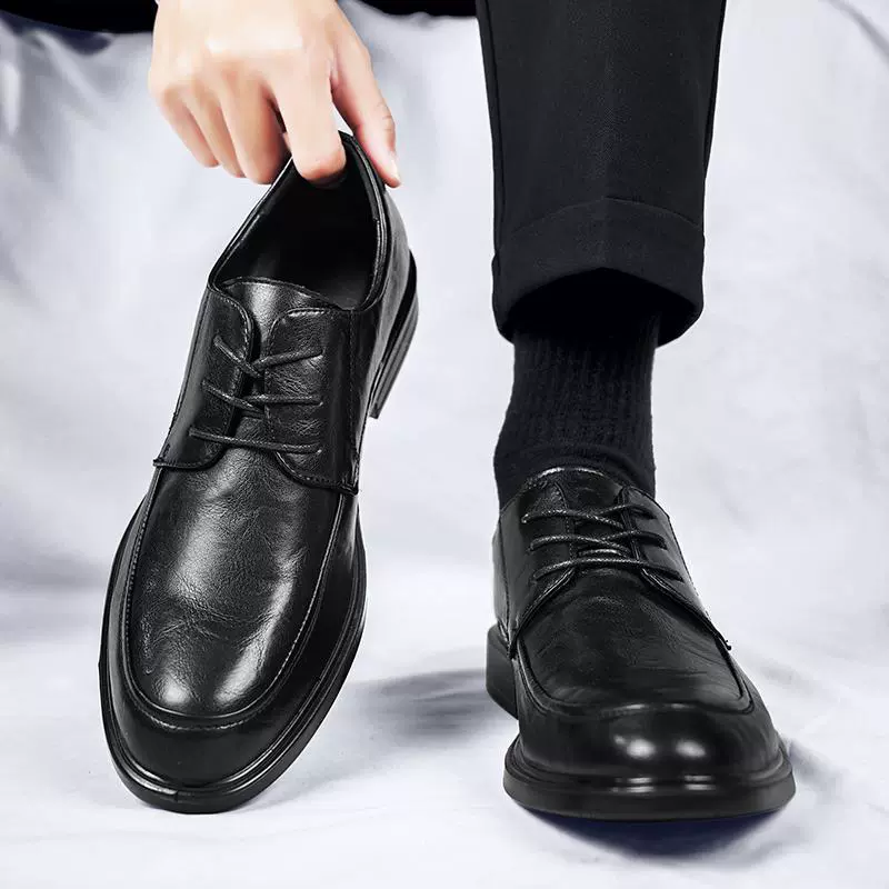 2305-New leather shoes business casual leather shoes Married groom men's shoes cross-border