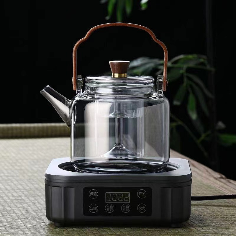 Tetera de vidrio tetera engrosada de alta temperatura resistente hervidor de gran capacidad eléctrica estufa de cerámica tetera de vapor