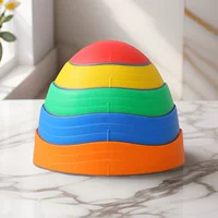 Chonghe Stone Детская игрушка 2-летний сенсорный баланс моста стопка ступни ступни ступни, противоскользящие ступни, сенсорная тренировка моста