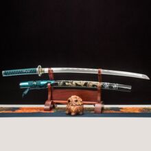 龙泉市刀剑手工锻打1060高锰钢太刀日式指挥刀Katana硬宝剑未开刃
