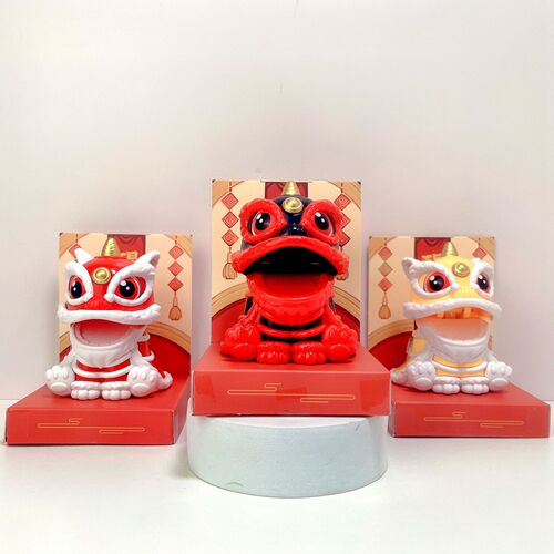 Solar lion awakening, national trend lion, Chinese style auspicious lion dance, national trend home car ornaments, cute annual party gifts