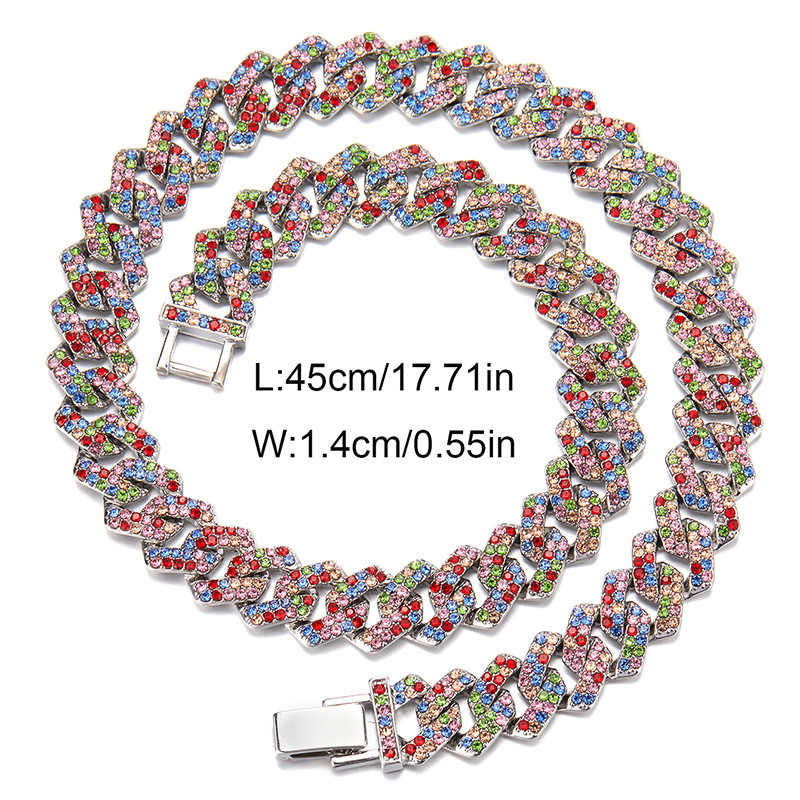 Fashion Geometric Alloy Inlay Rhinestones Unisex Necklace 1 Piece