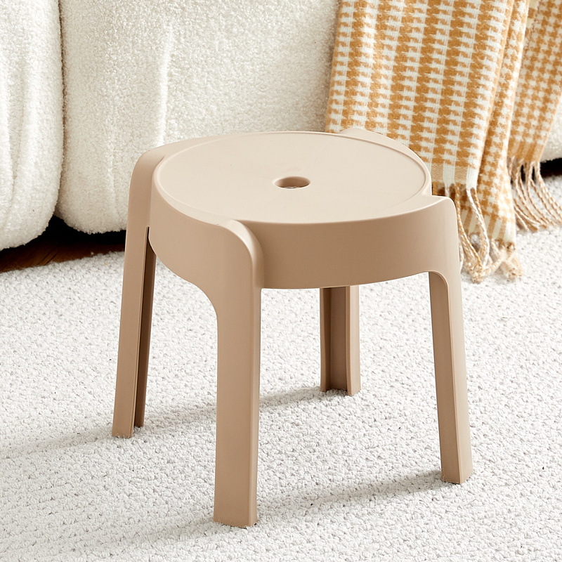 Taburetes de plástico gruesos mesas de comedor caseras cocinadas de cocina simple banco alto nórdico sala de estar respaldo molino de viento cuadrado nuevo