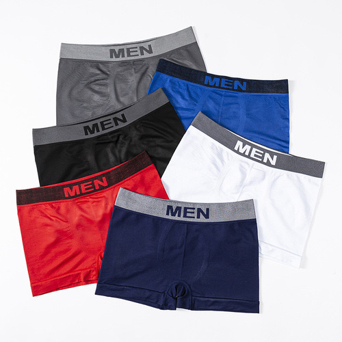 Men's underwear, large size sports, seamless, elastic, breathable and comfortable, young and young boxer pants factory