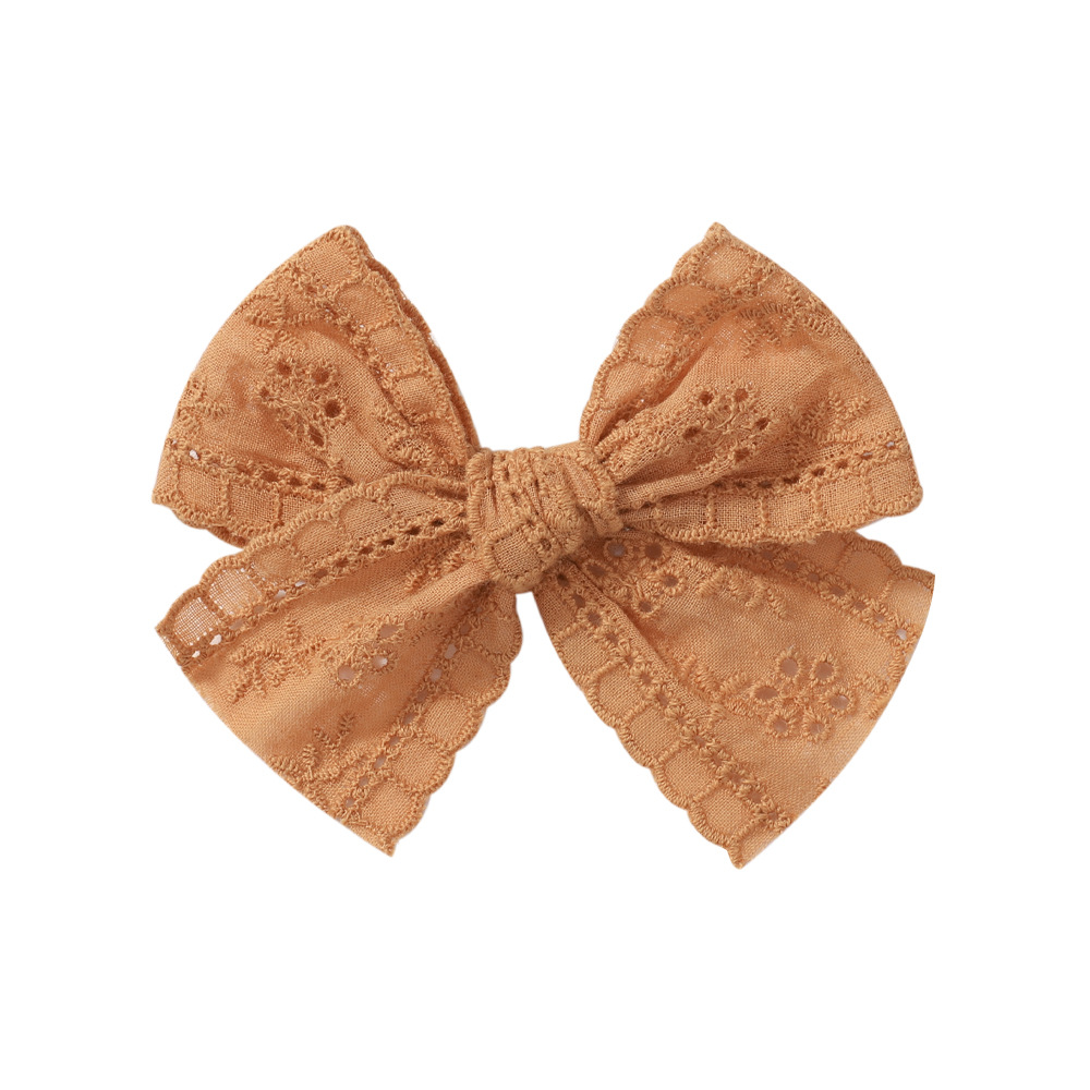18g Weight Hair Clip Hair Accessories Type Mixed Quantity Daily Occasion Bow Knot Pattern Kid'S Gender Lace Design Cute Style Kid'S Cute Bow Knot Cloth Lace Hair Clip 8