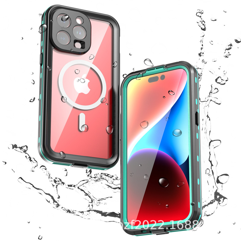 iPhone15 携帯電話ケース、Apple 15Pro Max 防水磁気携帯電話保護カバー、落下防止 16Plus に適しています。|undefined