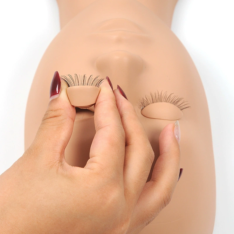 Eyelash Practice Mannequin Head, Removable Replaceable Eyelids, Realistic Reusable