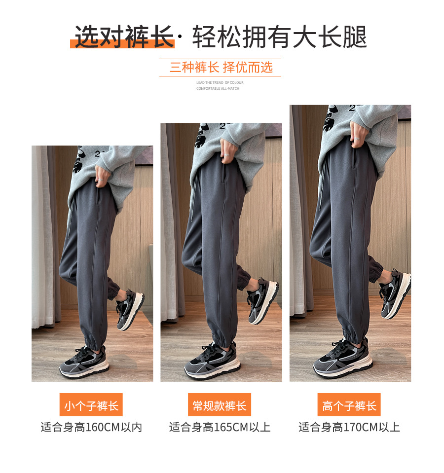 Fleece and thickened sportswear pants for women, new autumn and winter style, loose and versatile, tight-fitting, small label, casual and warm sweatpants pic 16