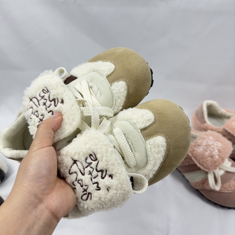 Scarpe di peluche ~ Scarpe sportive casual brutte e carine con lacci a lingua lunga Maillard da allenamento tedesco Forrest Gump_voghion.com