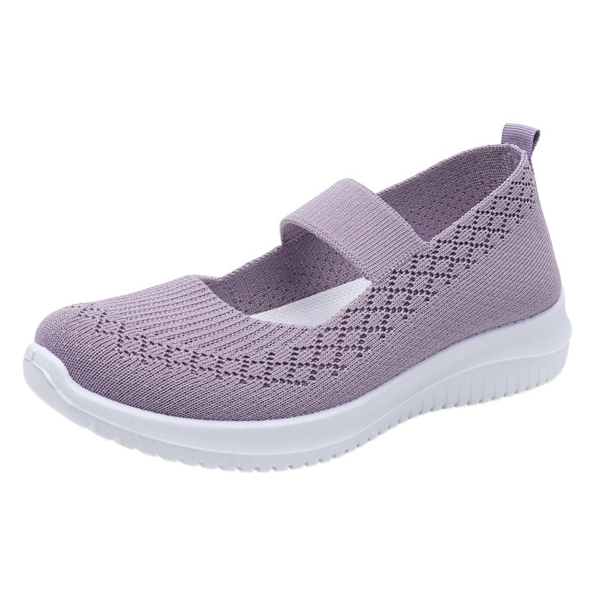 Zapatos para caminar mujeres primavera y otoño viejos zapatos de tela de Beijing de mediana edad y ancianos transpirables con zapatos de madre antideslizantes para ancianos