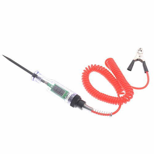 Digital display test pen car electric pen spring wire test pen test DC voltage 6V-24V car electric pen