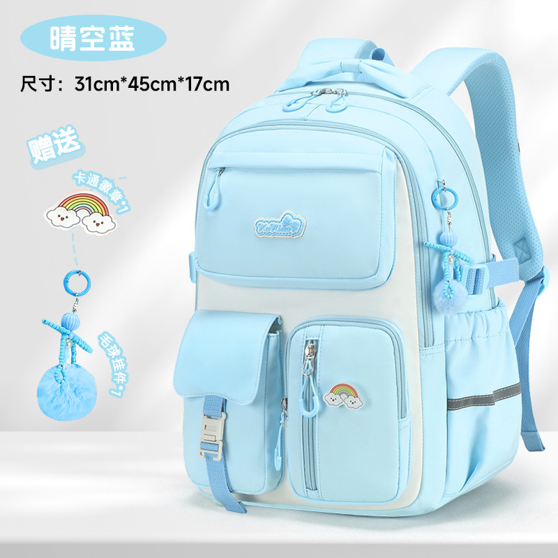 Mochila Escolar para Estudiantes de Tela de Oxford, Transpirable e Impermeable, para Educación Escolar