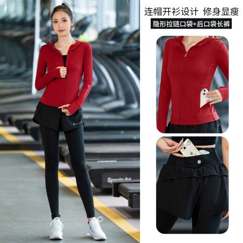 New Fall/Winter Fitness Sportswear Set for Women: Professional Yoga Wear, Outdoor Running Gear, and Long-Sleeve Quick-Dry Tops