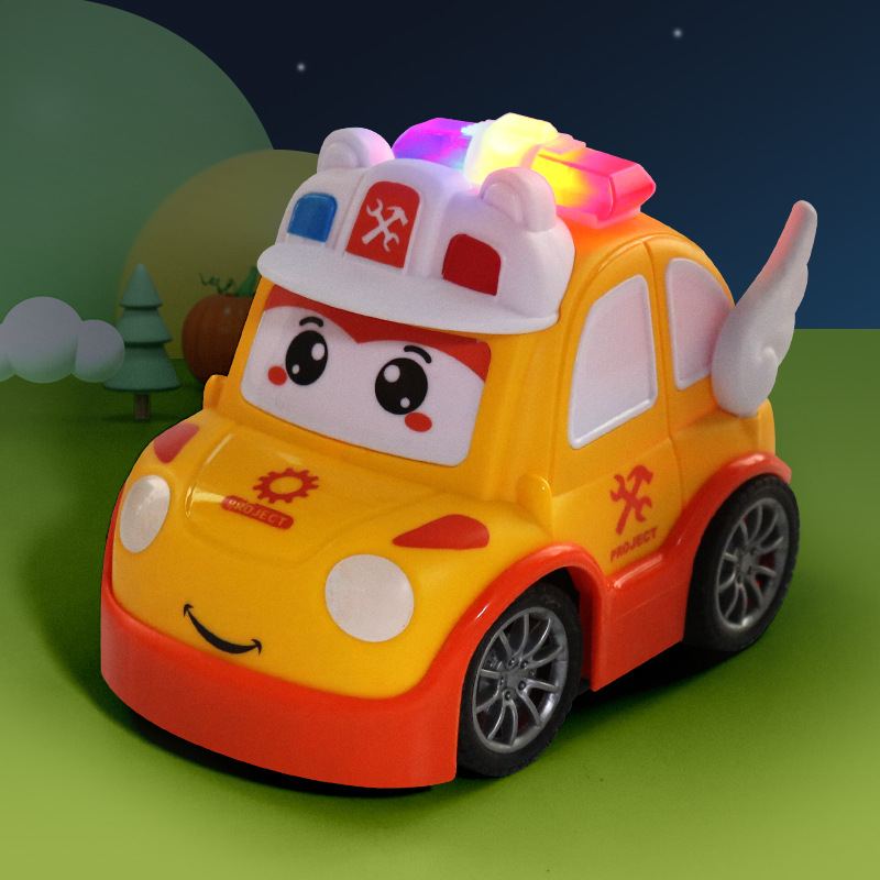 Control remoto inalámbrico de cuatro vías para niños transfronterizos Q lindo coche de dibujos animados con control remoto ligero coche de juguete coche de niño Venta caliente