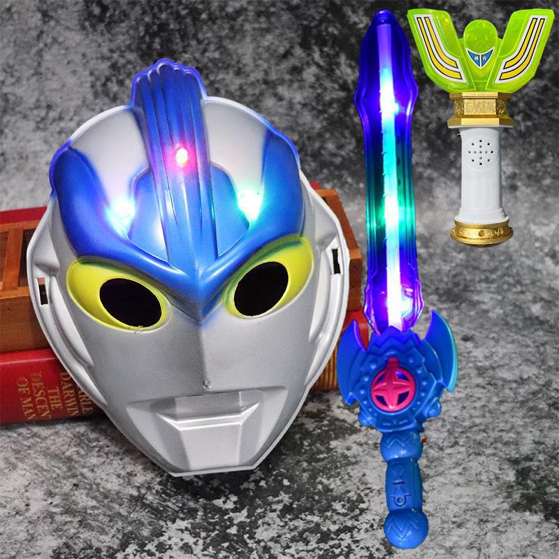 Cerro Autot máscara de niños luminosa máscara de casco de Digia Cerro armas juguetes para niños espada cuerpo