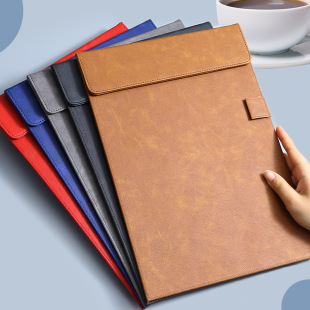 A4 Leather Folder Magnetic Pad Business Office Supplies Conference Information File Can Be Customized with Logo Printing