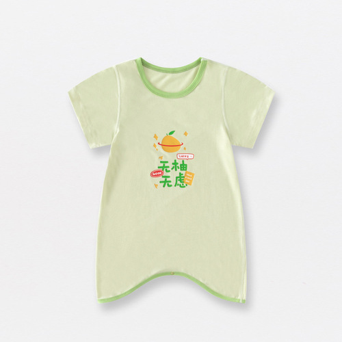 Baby pajamas, summer short-sleeved thin modal baby pajamas, home clothes, children's one-piece pajamas, air-conditioned clothes