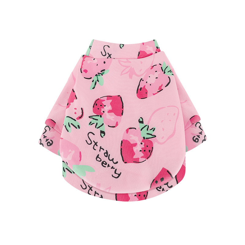 Ropa para mascotas transfronteriza ropa para gatos transpirable lindo Otoño e Invierno perro de peluche de dibujos animados para mascotas graffiti ropa para mascotas