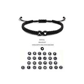 L 50978 Peach Heart Woven Bracelet 桃心编织情侣手链跨境