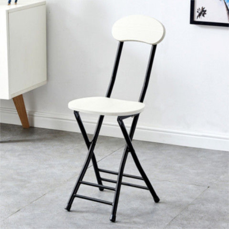 Taburete plegable silla de comedor doméstica taburete silla de respaldo silla de entrenamiento silla de dormitorio de estudiantes silla de computadora simple taburete redondo plegable