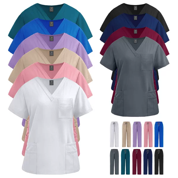 meoexin cross-border Amazon operating room wash clothes women's suit short T nurse clothing surgical clothes work clothes generation hair