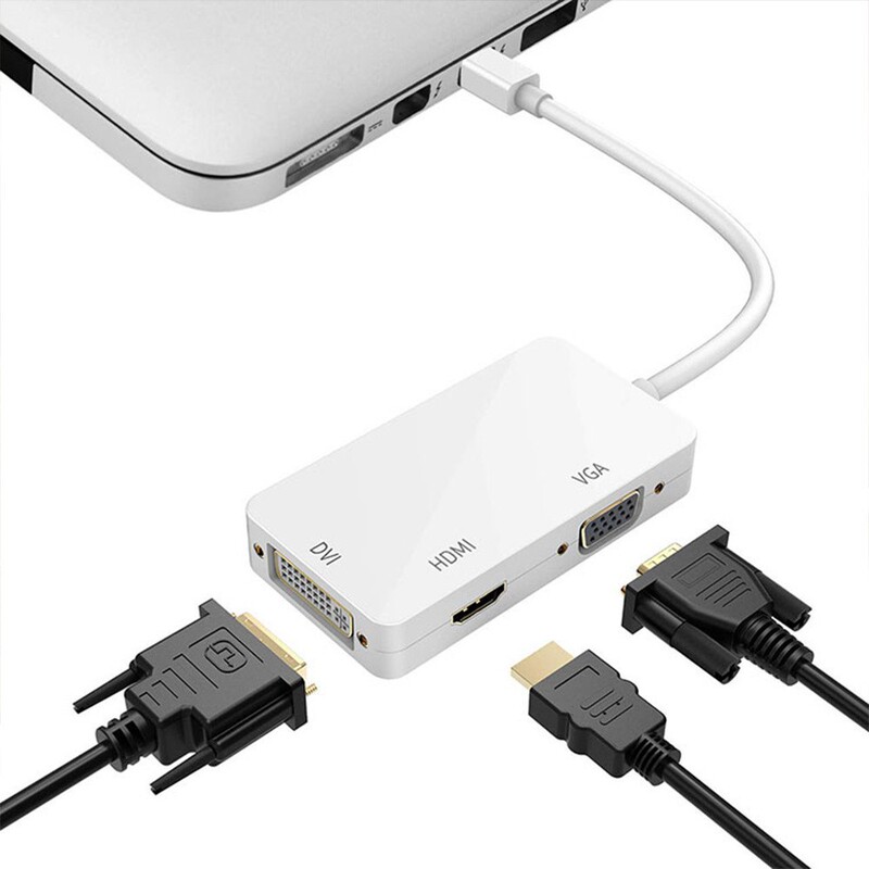 工場直販 Mini DP to HDMI 3-in-1 ビデオコンバーター Thunderbolt Mini DP to DVI+HDMI+V|undefined