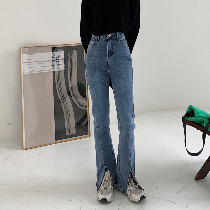 BJH2107 블루 바지