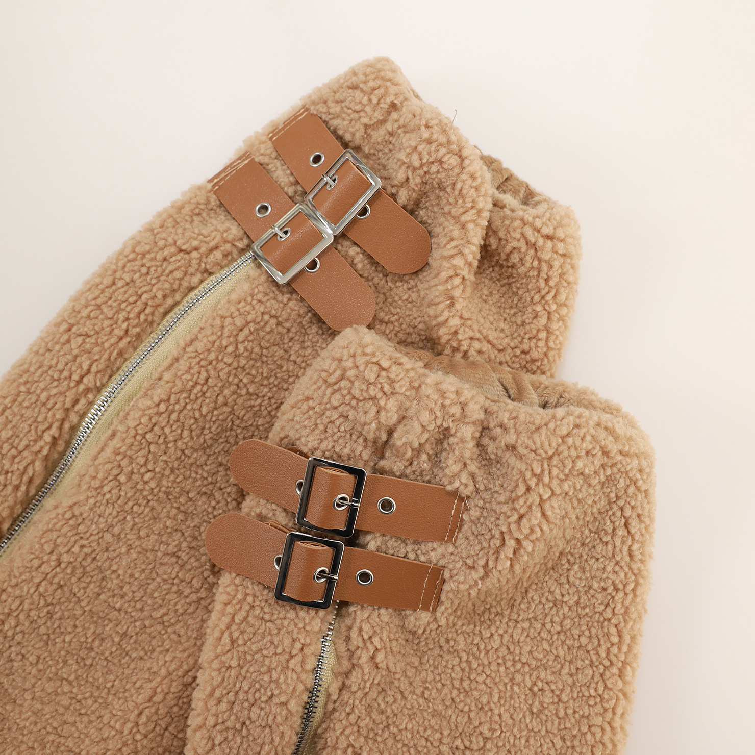 Scaldamuscoli fatti in casa per autunno e inverno, nuovi calzini beige e velluto ispessiti, cintura in lana d'agnello, caldi calzini in pile di vitello_voghion.com