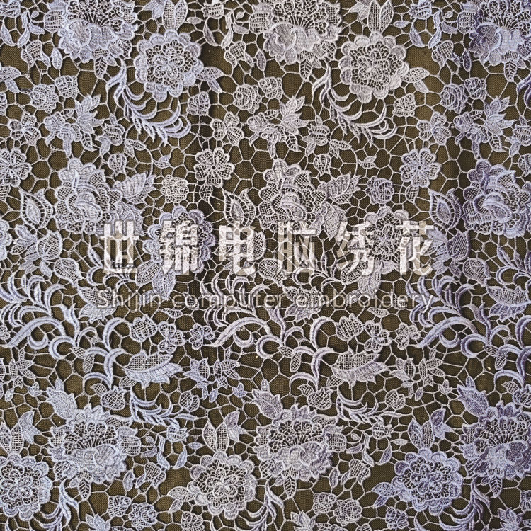 源头工厂双波浪边涤纶水溶蕾丝花边窗帘双摆装饰家纺辅料可大批量