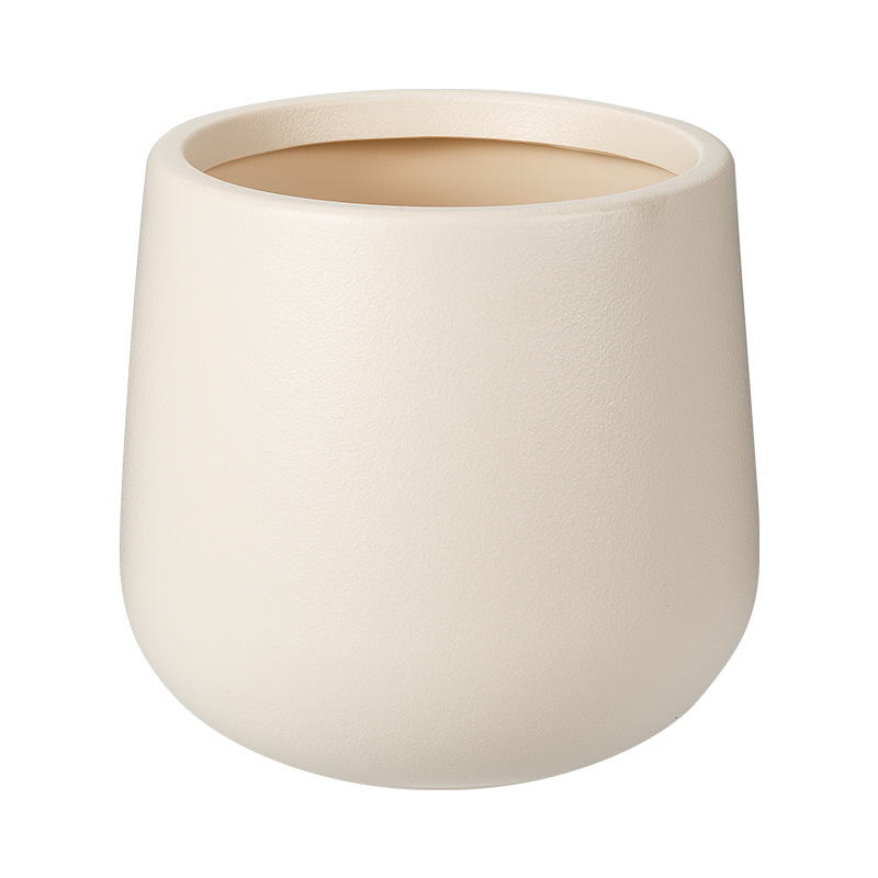 Maceta de plástico redonda de gran diámetro, cemento de imitación de moldeo por soplado grueso, maceta de plantas verdes grandes, maceta decorativa de flores de sala de estar