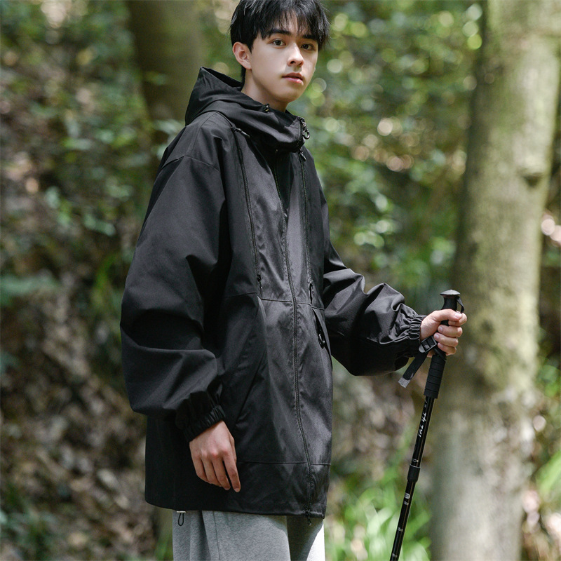 Autumn New Outdoor Mountaineering Clothing Waterproof Stormtrooper and Women's Same Style Multi Zipper workwear Jacket_voghion.com