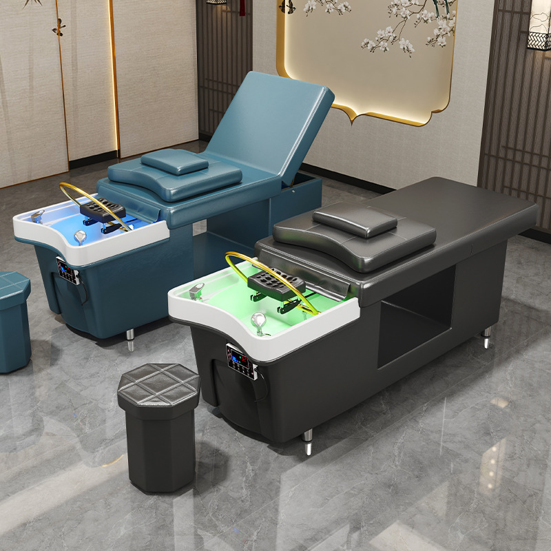 2023 nueva cama de terapia de cabeza sin masaje de agua terapia de cabeza belleza integrada almacenamiento de agua multifuncional champú tailandés