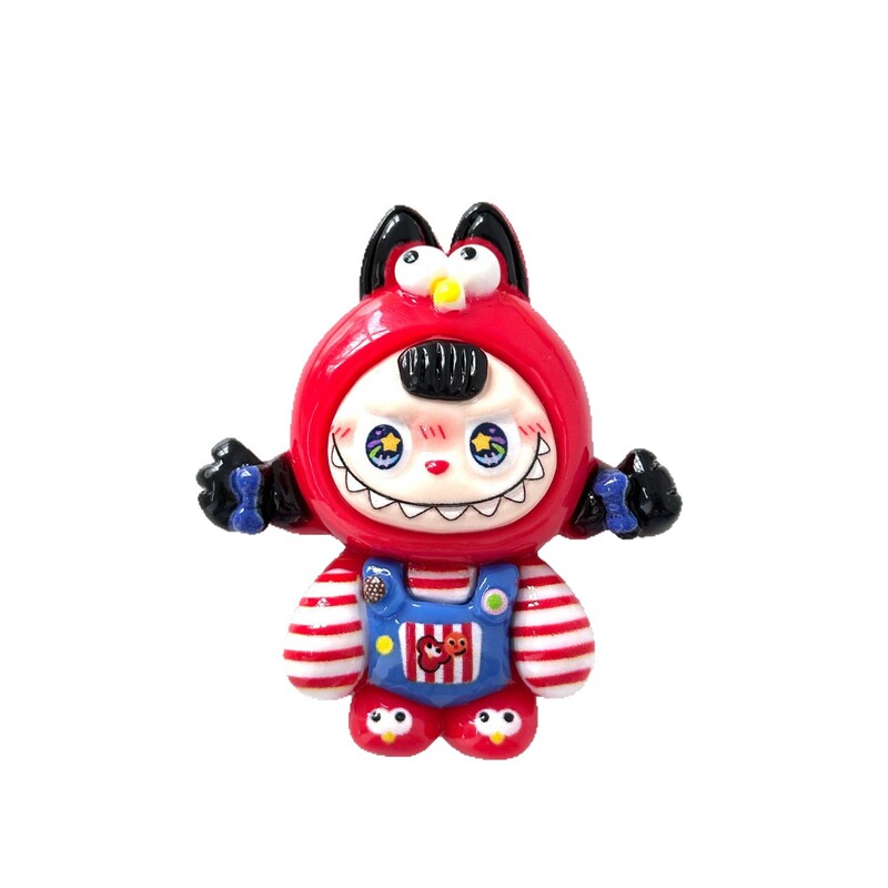 新しい漫画かわいいラブブ半透明ソリッドカラー冷蔵庫マグネット樹脂アクセサリー三次元装飾磁気ステッカー|undefined