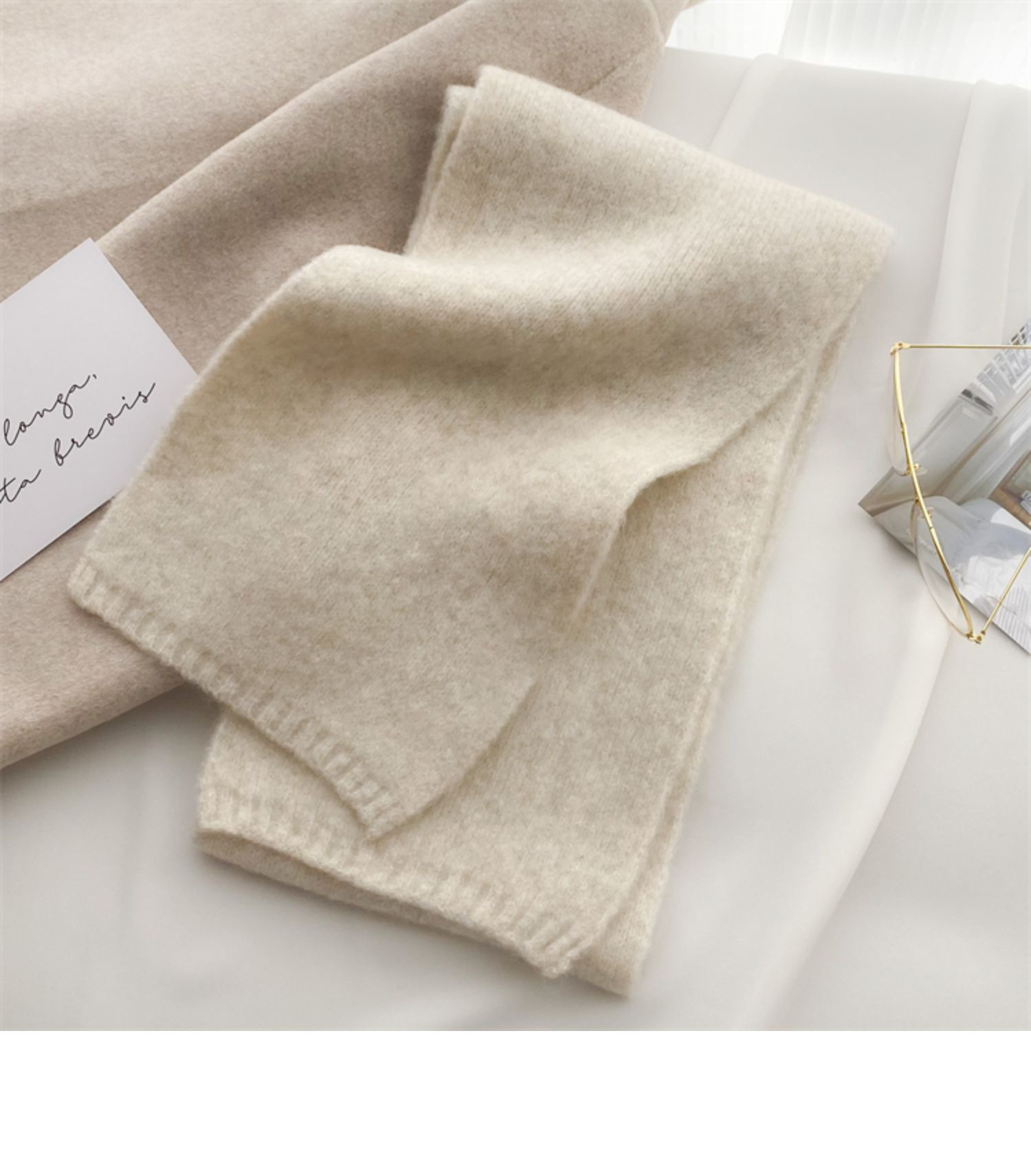 Mode Vintage geometrische Outdoor-Aktivitäten Winter Frühling rot grau mittellang [Markenname 3] Anti-Schalldämpfer Halstuch_voghion.com