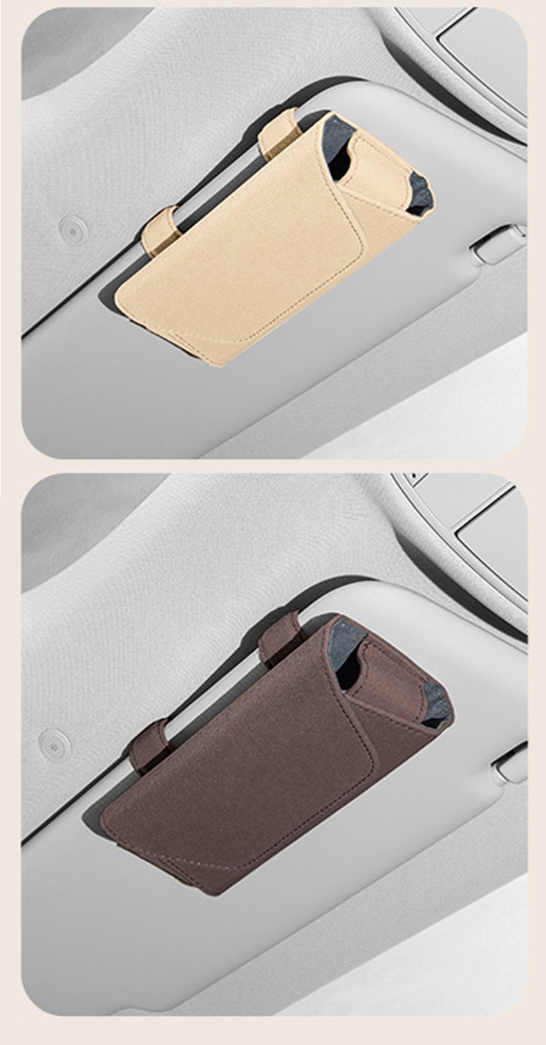 Car-Mounted Glasses Case, Multifunctional Storage for Cars, Universal Sun Visor Type B Glasses Holder, Sunglasses Holder, Sunglasses