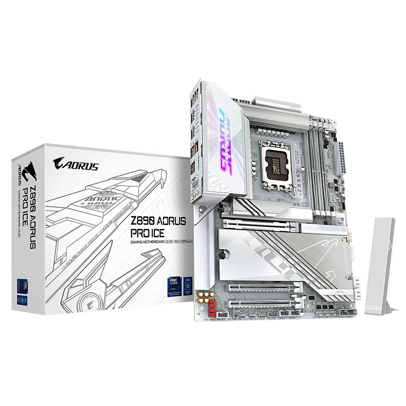 Ледяной кулер Z890 AORUS PRO ICE DDR5 материнская плата CPU Ultra U9-285K U7-265K