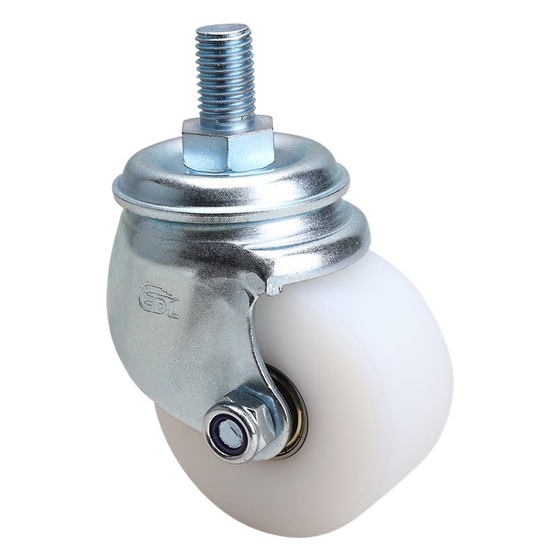 Rueda Giratoria con Freno de Rosca M431-26 2.5 y 3 Pulg de Nylon para Equipos Médicos