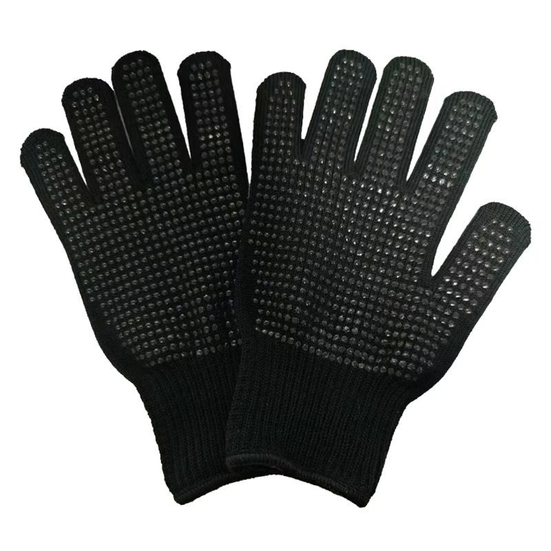 M22 블랙 도트 비즈 장갑 --- 블랙 엣지