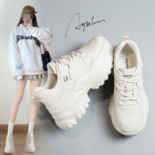 Augu Shiden Dad Shoes for Women, 2025 Autumn New Thick-Soled Retro Casual Sneakers, Ins Spring and Autumn Single Shoes